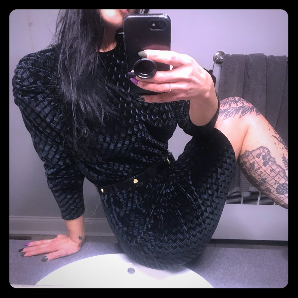 Who, What, Where dress.  Size XS. Black Velvet